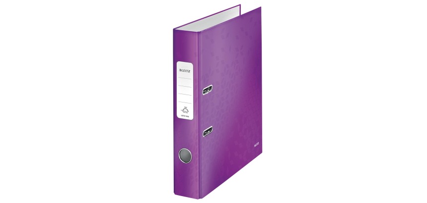 Leitz WOW lever arch file, purple, 5 cm spine