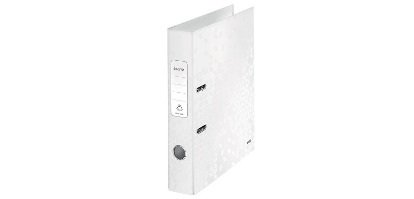 Leitz Classeur à levier Wow blanc, dos de 5 cm