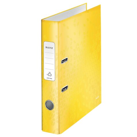 Leitz WOW classeur à levier, jaune, dos de 5,2 cm