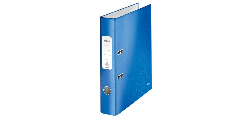 Leitz WOW Ordner mit Hebelmechanik, Blau, Rückenbreite 5,2 cm