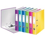 Leitz WOW lever arch file, assorted colors, 5.2 cm spine