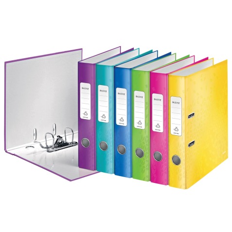 Leitz WOW classeur à levier, couleurs assorties, dos de 5,2 cm