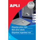 Apli Silberne Etiketten ft 210 x 297 mm (b x h), 20 Stück, 1 pro Blatt