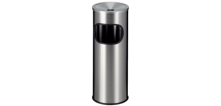Eko bin and ashtray with galvanized interior
