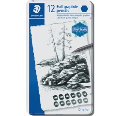 Staedtler Potlood Mars Lumograph 12 stuks: 6B-5B-4B-3B-2B-B-HB-F-H-2H-3H-4H