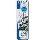 Staedtler Crayon Mars Lumograph 6 pièces: 8B-7B-6B-4B-2B-HB