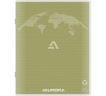 Aurora Writing 60 Skizzenbuch aus Recyclingpapier, 200 Seiten, liniert, moosgrün