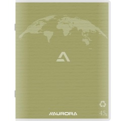 Aurora Writing 60 Skizzenbuch aus Recyclingpapier, 200 Seiten, liniert, moosgrün