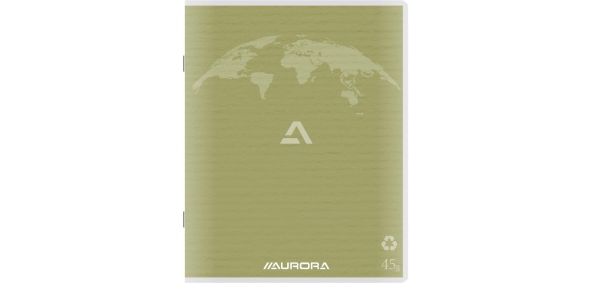 Aurora Writing 60 recycled paper notebook, 200 pages, lined, moss green