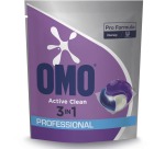 Omo Professional Pro Formula Active Clean 3 in 1 wasmiddel, pak van 80 capsules