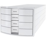 IMPULS 2.0 filing module, 4 drawers, light gray