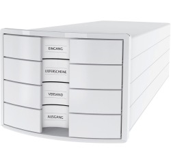 IMPULS 2.0 filing module, 4 drawers, light gray