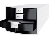 Module de classement IMPULS 2.0, 4 tiroirs, gris clair