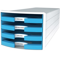 Module de rangement IMPULS 2.0, 4 tiroirs ouverts, blanc