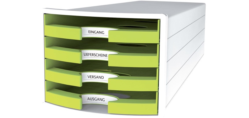 Module de rangement IMPULS 2.0, 4 tiroirs ouverts, blanc