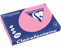 Clairefontaine Trophée Pastel, papier couleur, A3, 160 g, 250 feuilles, rose intense