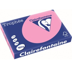 Clairefontaine Trophée Pastel, gekleurd papier, A3, 160 g, 250 vel, felroze
