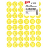 Agipa Kortinglabel -30%, geel, pak van 192 stuks, verwijderbaar