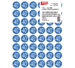 Agipa Labels discounted -40%, blue, pack of 192 pieces, removable