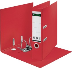 Classeur à levier Leitz 180° Recycle A4 80mm carton rouge