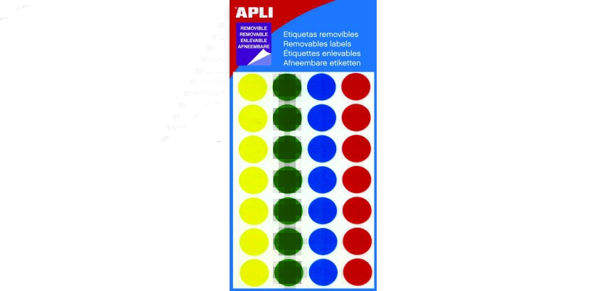 Apli verwijderbare etiketten cirkel 15 mm (b x h), 112 stuks