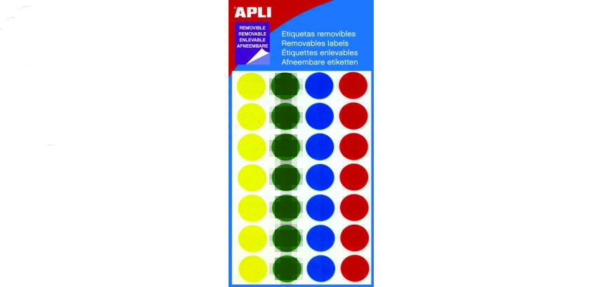 Apli repositionable labels circle 15 mm (w x h), 112 pieces
