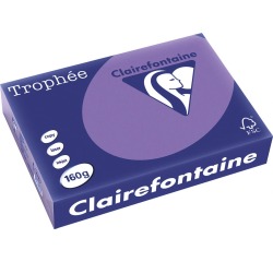 Clairefontaine Trophée Intens, papier couleur, A4, 160 g, 250 feuilles, violet