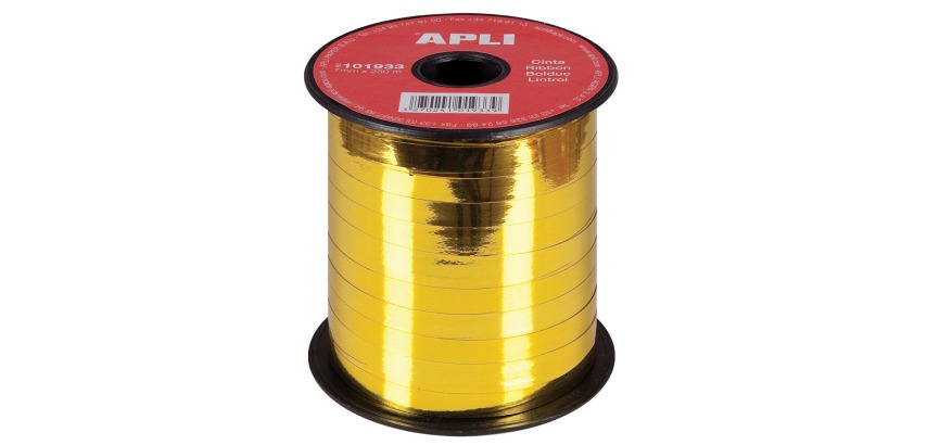 Apli ribbons 7 mm x 250 m, gold