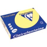 Clairefontaine Trophée Pastel, gekleurd papier, A4, 160 g, 250 vel, citroengeel