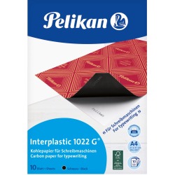 Pelikan papier carbone Interplastic 1022G, pochette de 10 feuilles