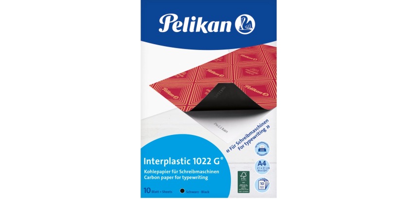 Pelikan papier carbone Interplastic 1022G, pochette de 10 feuilles