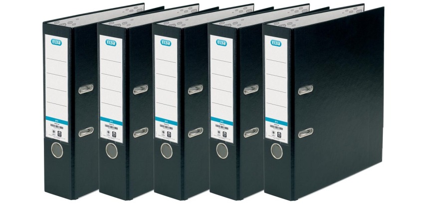 Elba classeur Smart Pro+, dos de 8 cm, paquet de 5 pièces, noir