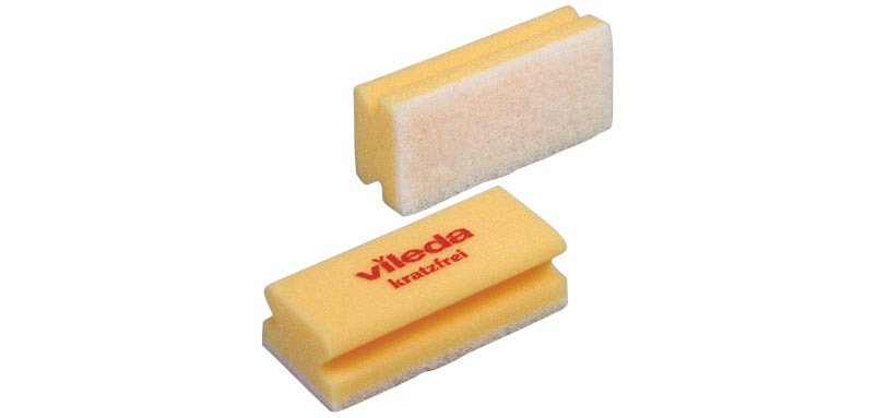 Vileda éponge Glitzi Non-Scatch, jaune, paquet de 10 pièces