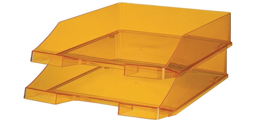Han Briefablagekorb C4 transparent orange
