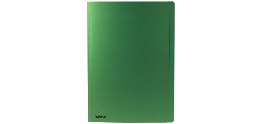 Esselte green filing folder, folio size