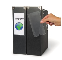 Porte-étiquettes Djois 55x150mm adhésif transparent 6 pièces