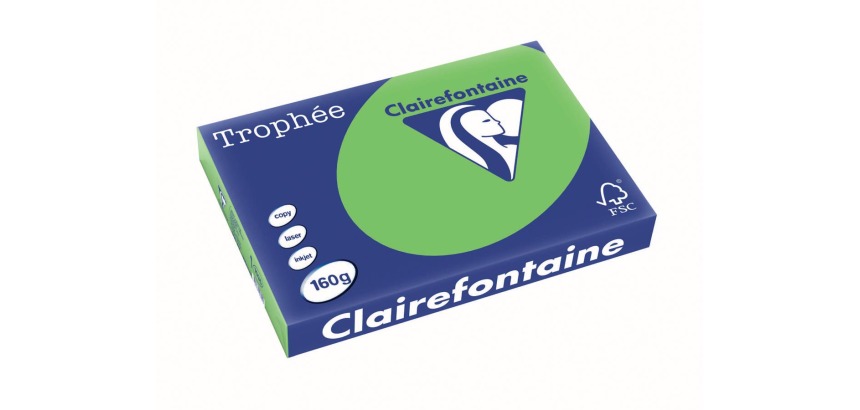 Clairefontaine Trophy Intense, colored paper, A3, 160 g, 250 sheets, grass green