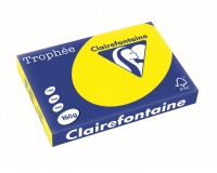 Clairefontaine Trophée Intens, papier couleur, A3, 160 g, 250 feuilles, jaune soleil