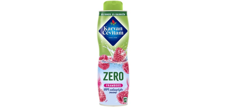 Karvan Cévitam sirop, bouteille de 60 cl, 0% sucre, framboise