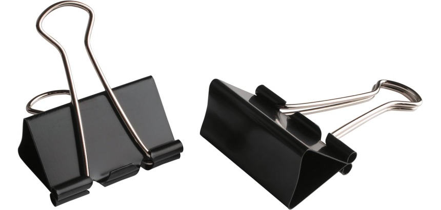LPC foldbackclip, 41 mm, zwart, doos van 12 stuks