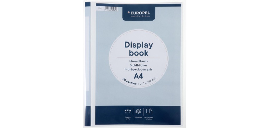 Europel Frontview Presentation Folder A4 20 Sleeves White