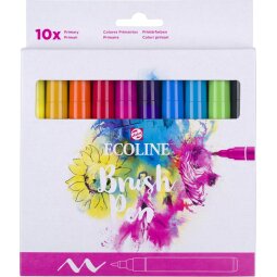 Talens Ecoline Brush pen, étui de 10 pièces, assorti