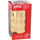 Apli Kids stickers op rol, cirkel diameter 20 mm, 1770 stuks, metallic goud