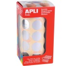 Apli Kids gommettes sur rouleau, cercle 20 mm, 1770 gommettes, argent métallique