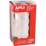 Apli Kids stickers op rol, cirkel diameter 20 mm, 1770 stuks, metallic zilver