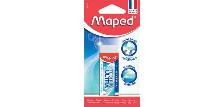 Maped gomme Technic Ultra, blanc, blister met 1 pièce