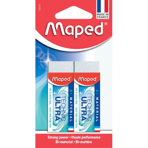 Maped gomme Technic Ultra, blister de 2 pièces