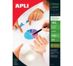 Apli Fotopapier Colour Laser, DIN A4, 160 g, Packung mit 100 Blatt
