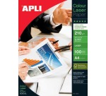 Apli Fotopapier Colour Laser DIN A4, 210 g, Packung mit 100 Blatt