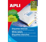 Apli Gekleurde etiketten ft 70 x 37 mm (b x h), geel, 2.400 stuks, 24 per blad